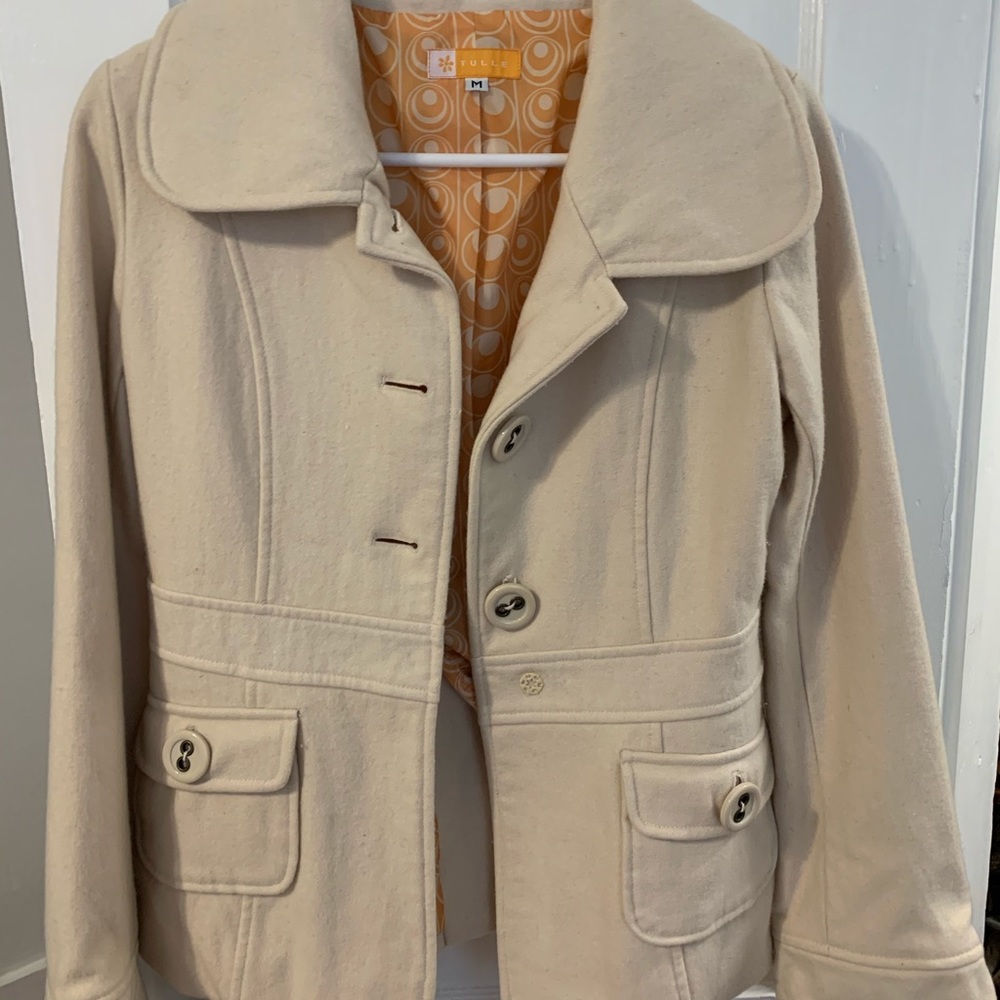 Tulle cream coat